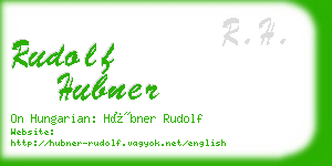 rudolf hubner business card